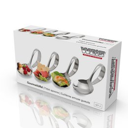 Stainless steel gourmet spoon set 4
