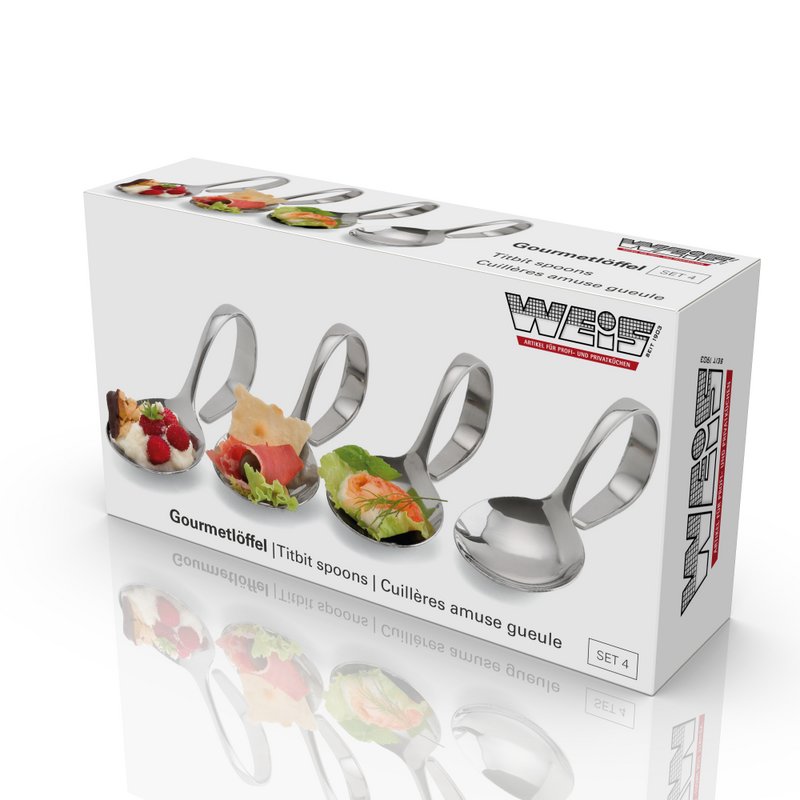 Stainless steel gourmet spoon set 4