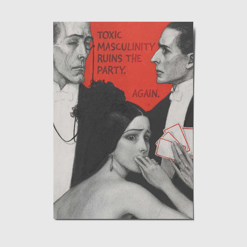 Toxic masculinity - A6 Postkarte