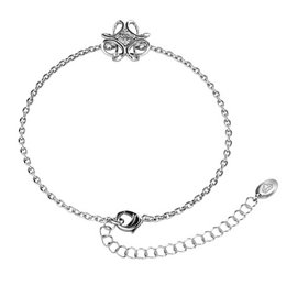 Påskelilje armbånd - sølv og krystal