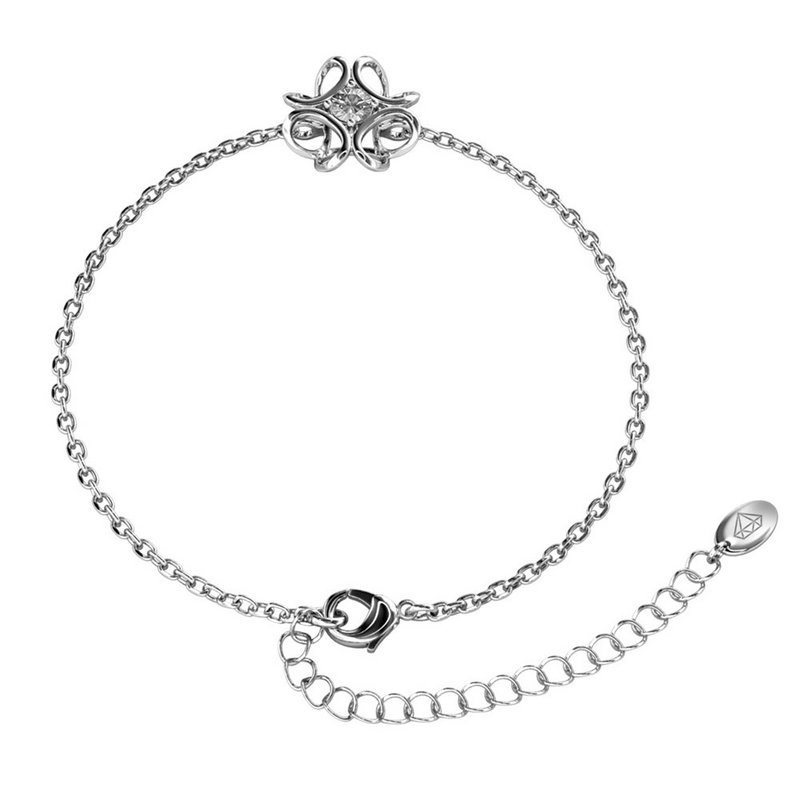 Påskelilje armbånd - sølv og krystal