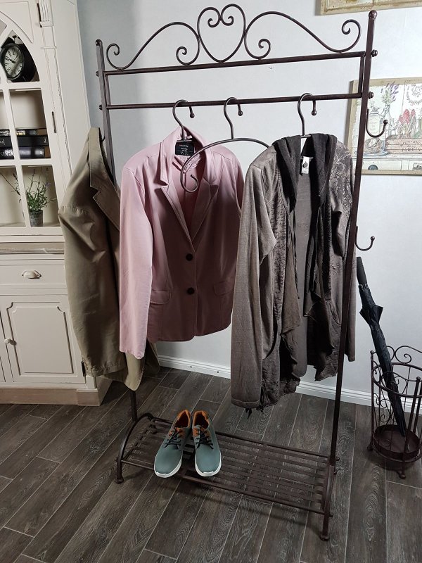 Garderobestang - antik brun 162cm