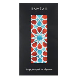 Brown and Blue Silk Scarf Fatima