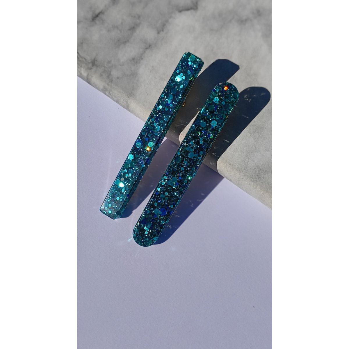 ⋒ Harzhaarclippack - Glitzer Ozean (7 Artikel) ⋒