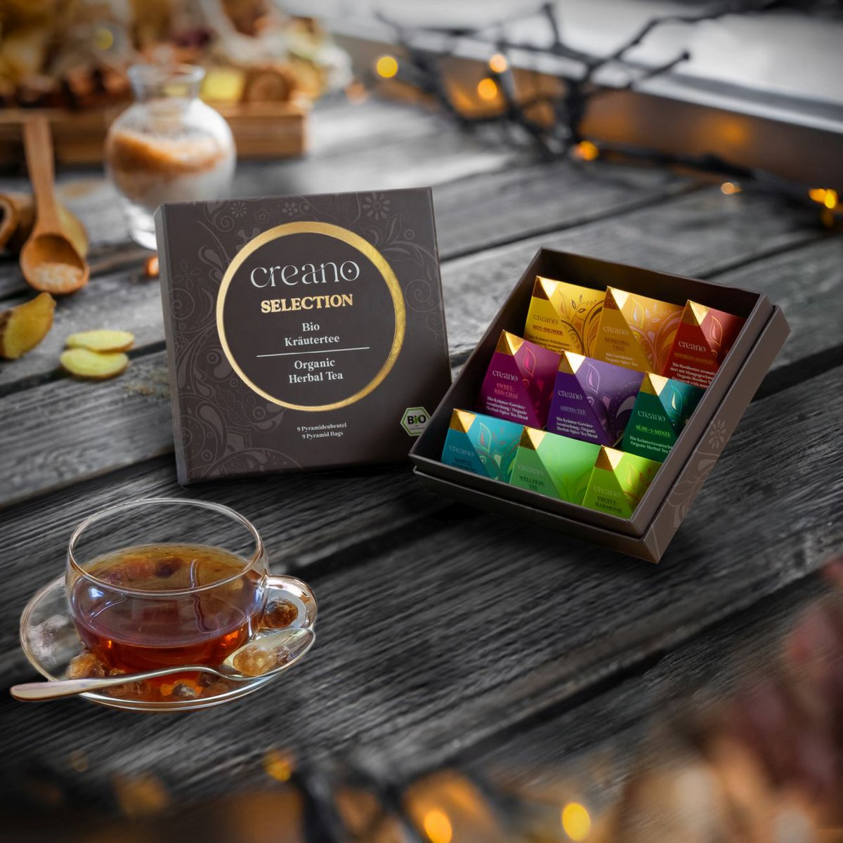 Bio Kräutertee 9er Pyramiden Geschenkset 22,5g