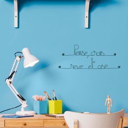 Décoration Murale en Fil de Fer - Citation Chambre Rêves