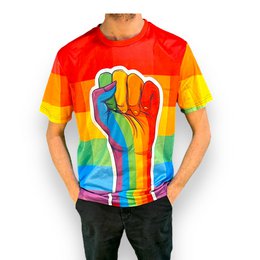 Kinky Pleasure - T133 - Pride Rainbow T -shirt - 3 Størrelser