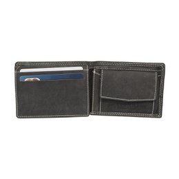Billfold pung til mænd i sort læder