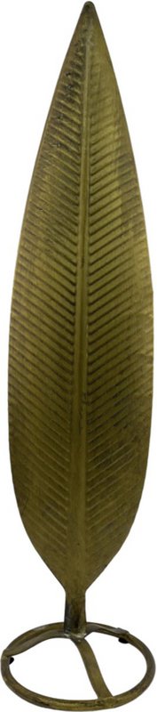 Candle holder - feather | 59 cm | Rural candle holder in the shape of a feather | antique gold