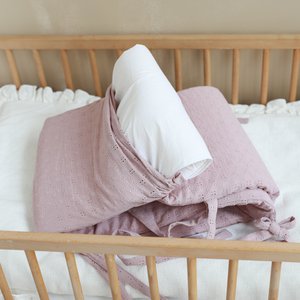 Embroidered baby crib bumper 30x180 or 30x210 cm/2 colors