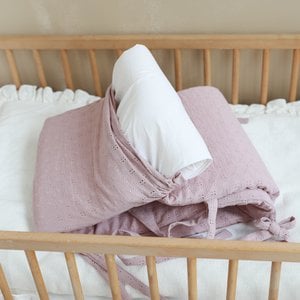 Embroidered baby crib bumper 30x180 or 30x210 cm/2 colors