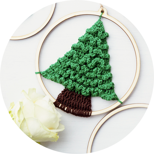 Christmas holiday tip! - DIY Crochet kit Christmas tree in wooden ball