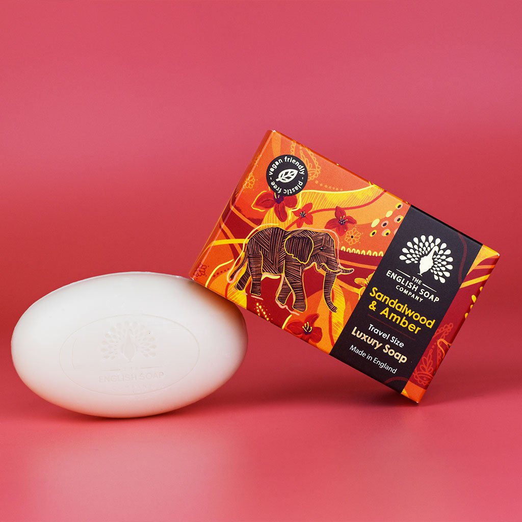 ENGLISH SOAP C° 100g Travel Soap - Sandalwood & Amber