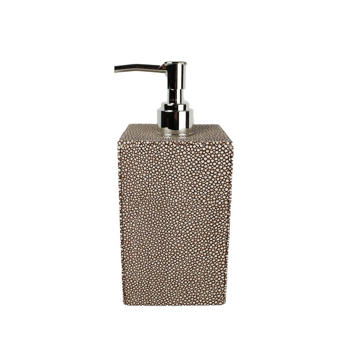 Soap dispenser faux leather stingray brown dispenser imitation leather