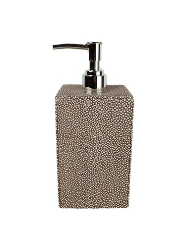 Soap dispenser faux leather stingray brown dispenser imitation leather
