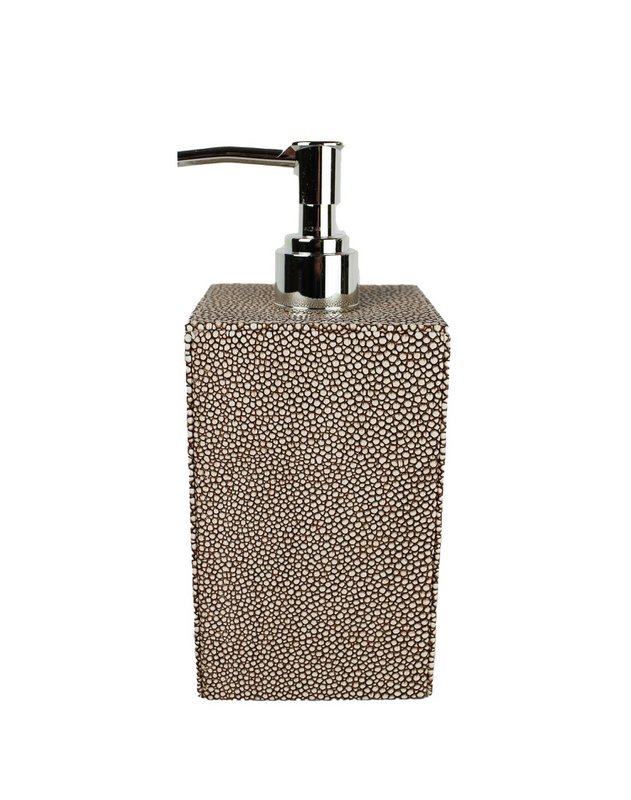 Soap dispenser faux leather stingray brown dispenser imitation leather