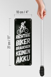 Targa in metallo con scritta 27x10 cm I veri motociclisti non hanno bisogno di una targa decorativa a batteria