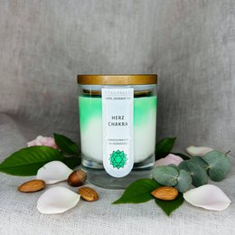 Hjertechakra | Duftende stearinlys sojavoks – afslappende – meditation – chakrahjerte (grøn)