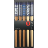 Edo Chopstick Set, 5 pair Blue Patterns
