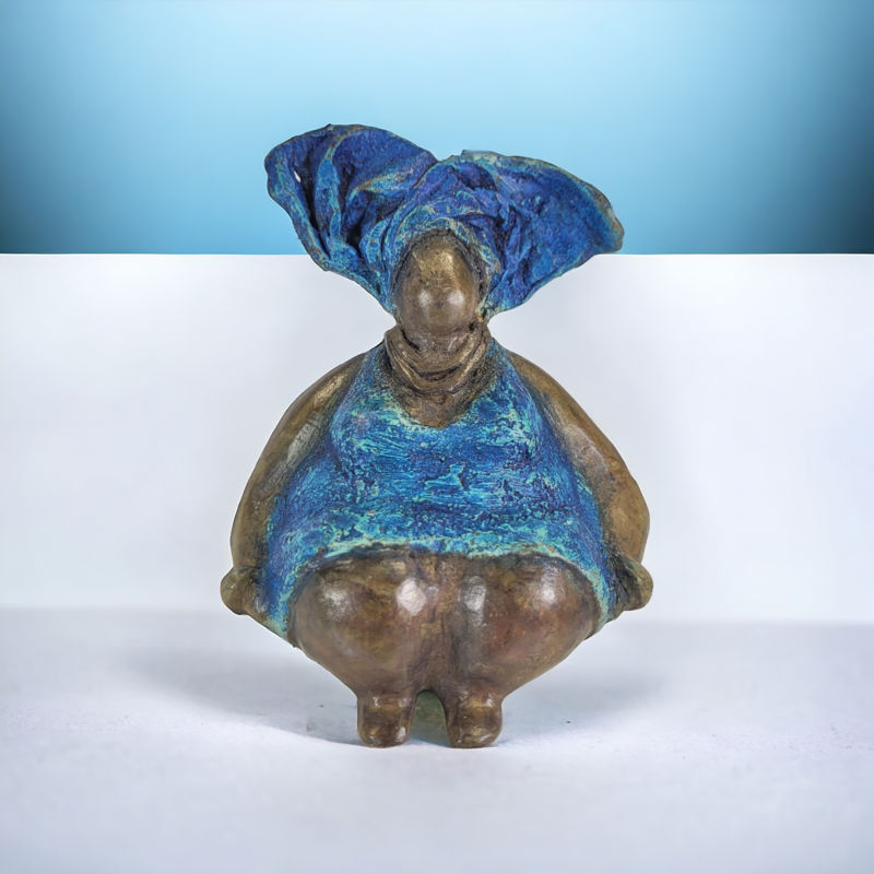 Scultura in bronzo "Bobaraba Henriette" di Hamidou Ouedraogo | 11 cm 500 g | unico