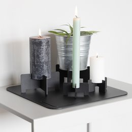 Square pink coaster with a modern, minimalist design. Made of durable materials suitable for candle plates.