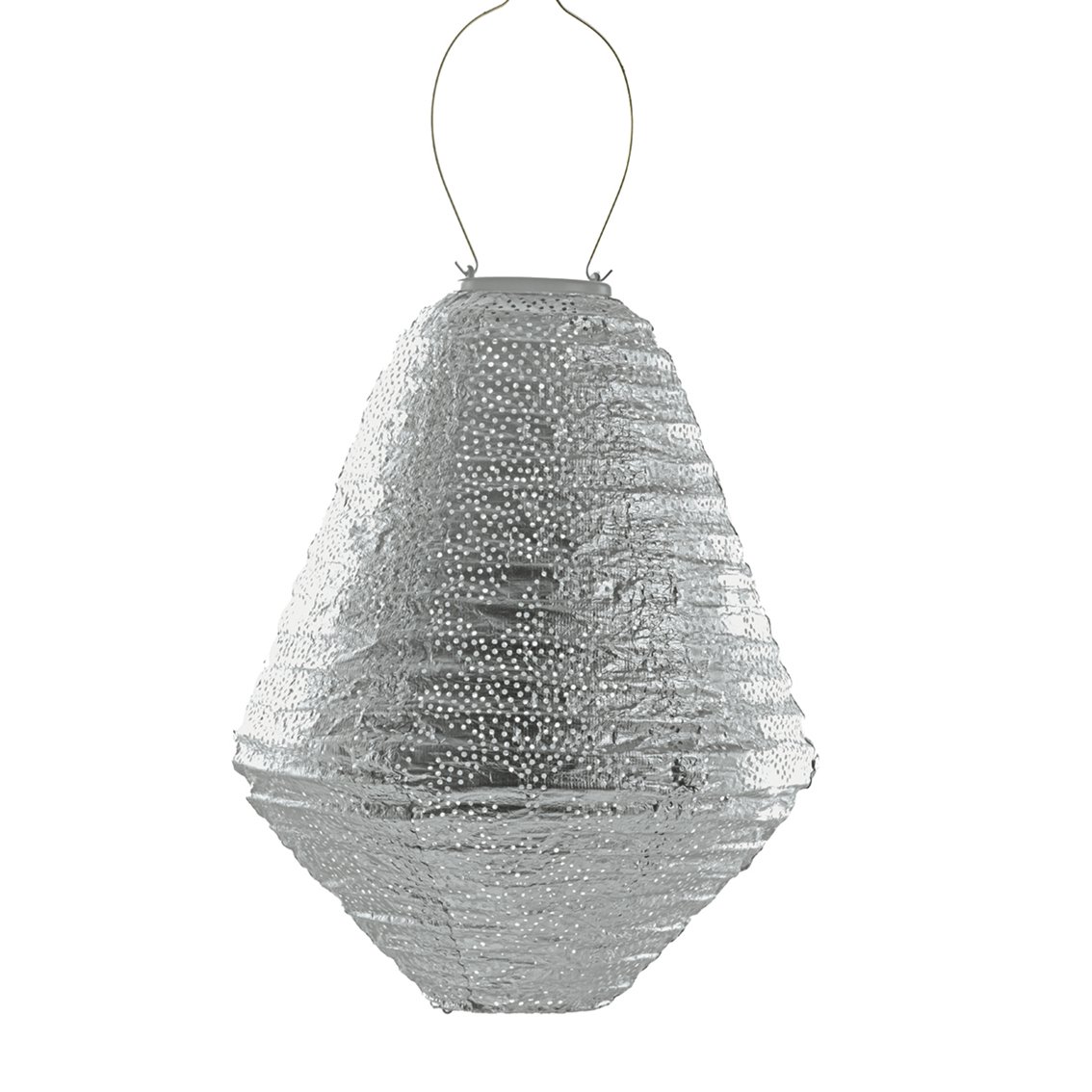 Lumiz Solar Lampion Marrakesh Can - 30 cm - Zilver
