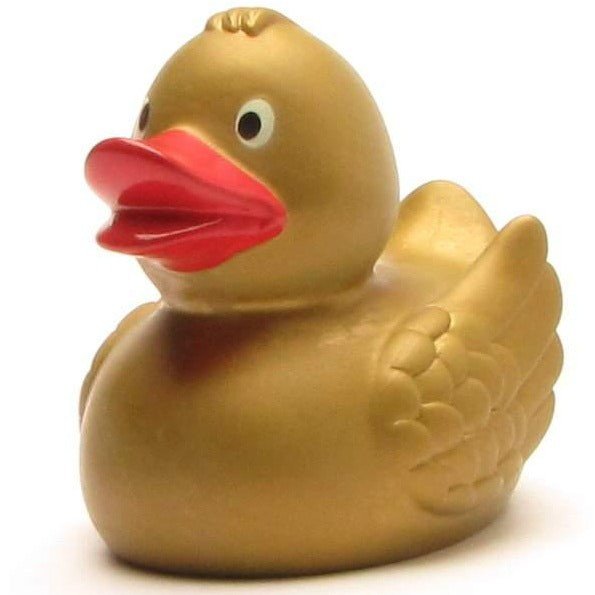 Noble rubber duck in gold 8 cm rubber duck