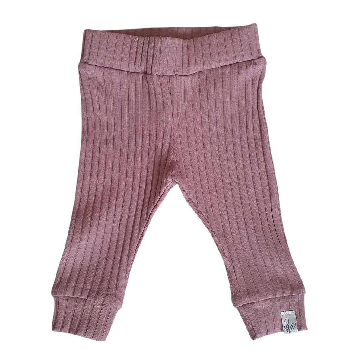 Newborn broekje Wide rib jersey Mauve