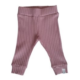 Nyfødte bukser bred ribben Jersey Mauve