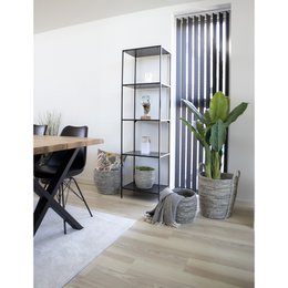 Vita Regal – schwarz, Stahl, 51 x 36 x 170 cm