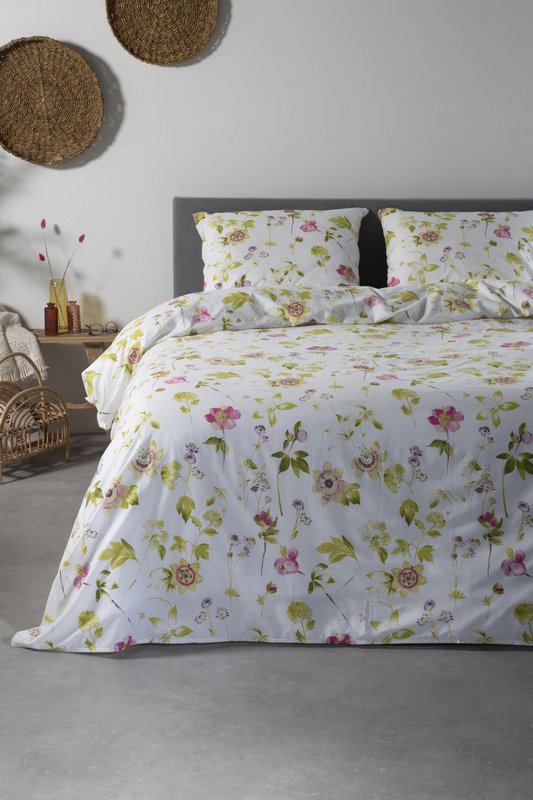Bettbezug aus 100 % Baumwolle – Blumen überall