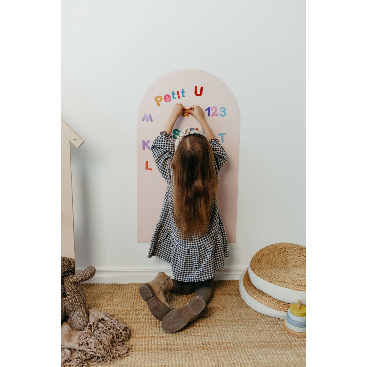 Tableau magnétique pour enfants - Arche - Rose clair