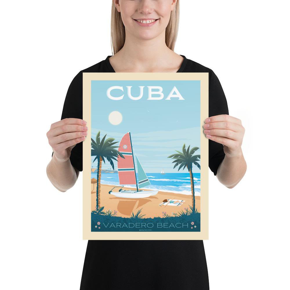 Affiche Vintage Cuba - La Havane Varadero Beach | Poster Ville La Havane Cuba