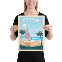 Poster vintage di Cuba - L'Avana Varadero Beach | Poster Città L'Avana Cuba