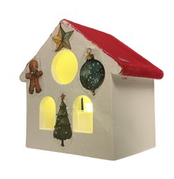 Tealight House LED Tealight Holder, made of Jesmonite
