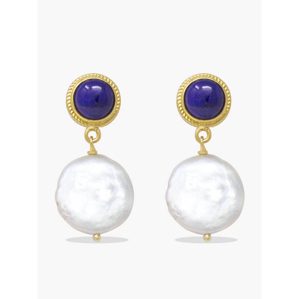 Orecchini per perle Lapis e Keshi