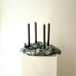 Adventskrans tørrede blomster "Eucalyptus green"