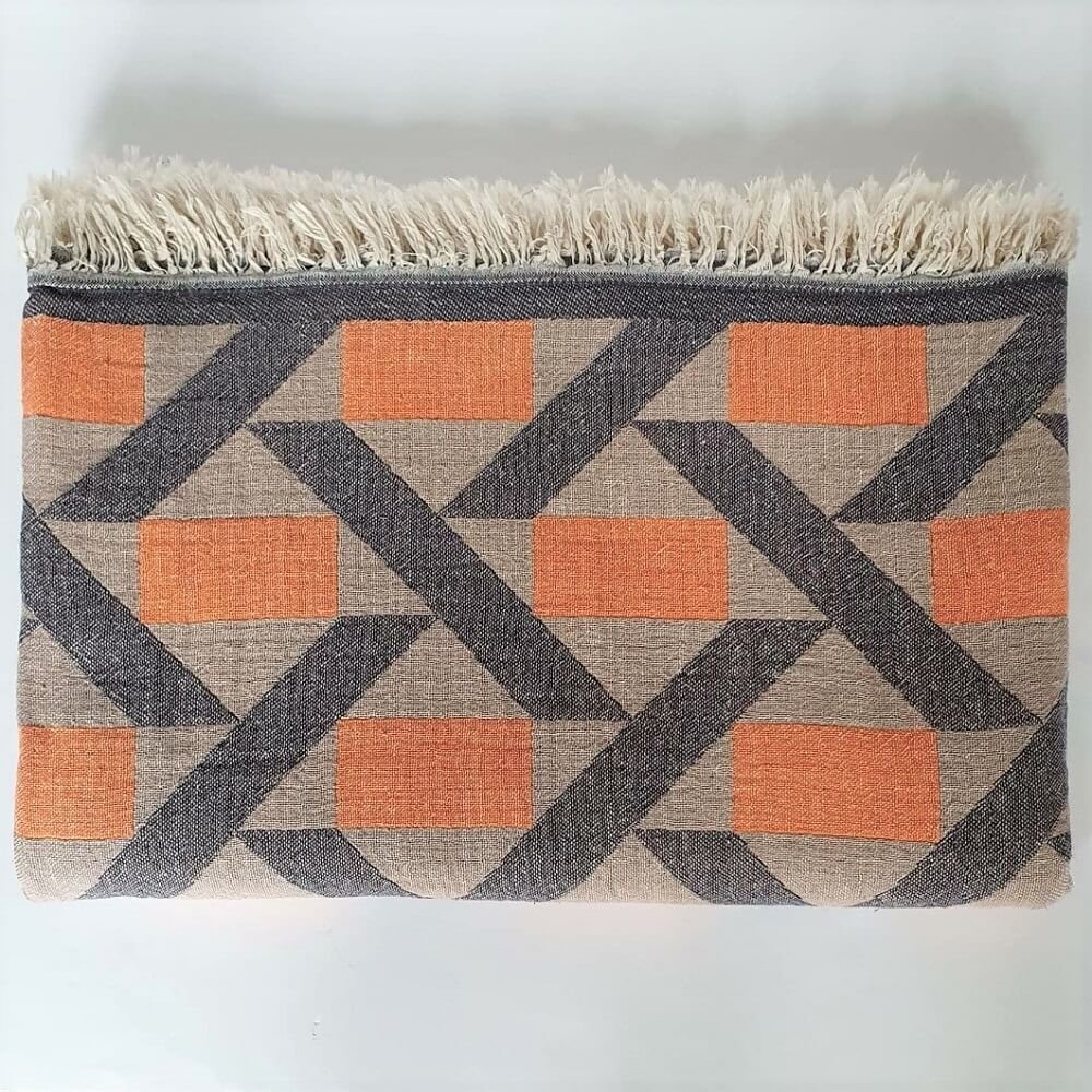 Manta Camden de jacquard de algodón suave
