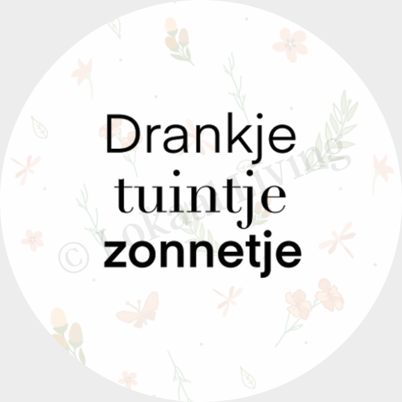 Untersetzer „Drink Garden Sunshine“.