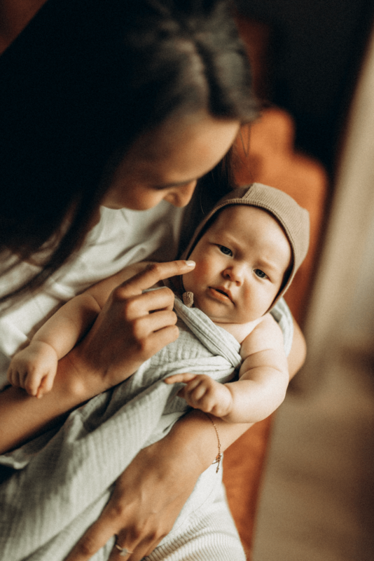 TISU ribbed baby bonnet, Taupe