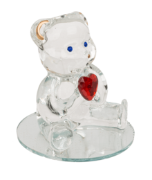 Glass Bear with Heart,