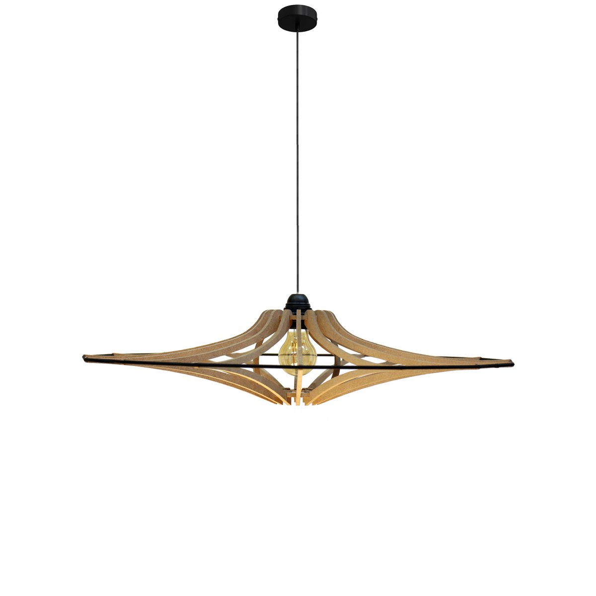 Suspension Design bois D65cm  SINGING BRUT