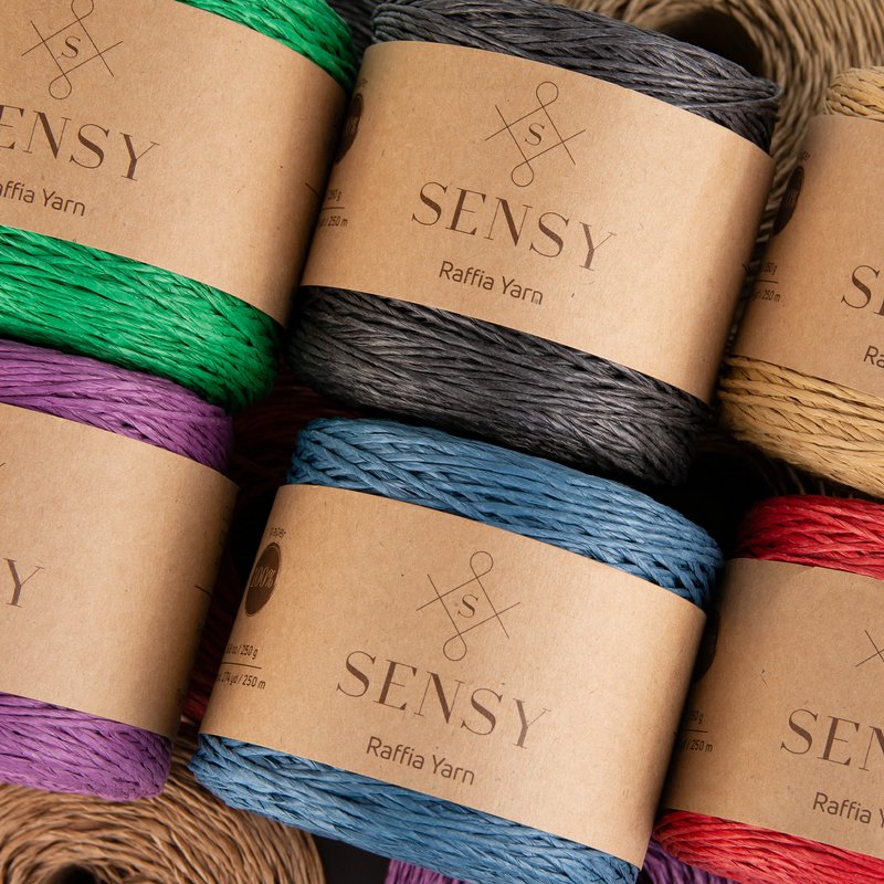 Sensy Premium 274 iarde %100 filato di rafia di carta