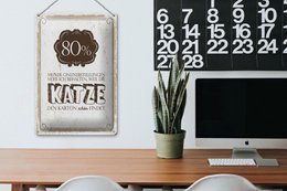 Blikskilt, der siger 20x30 cm online bestil kattepap dekorativt skilt