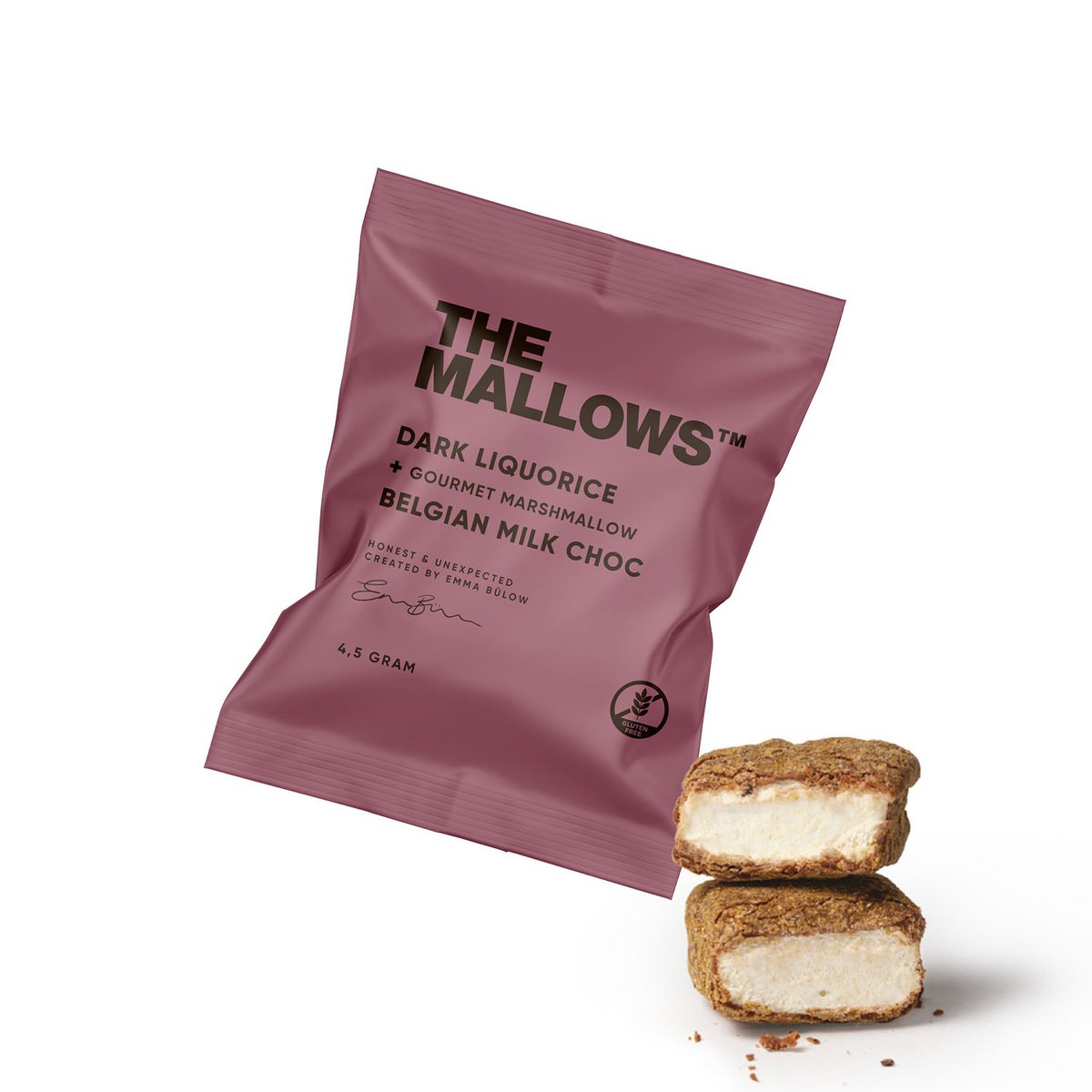 Donkere zoethout - Marshmallows, zoethout + Belgische Milk Choc 4.5G