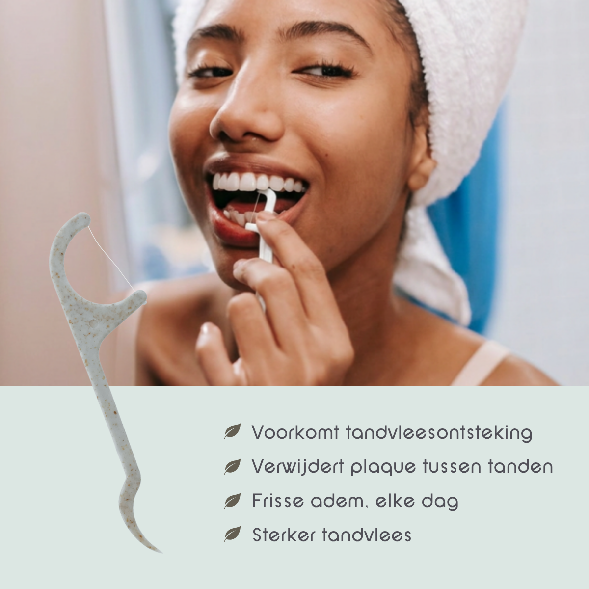 Flosser-50-Stücke mit Green-Goose-Bio-Basis