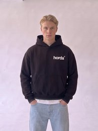 Felpa Boxy Fit Nera 330g Motion Made in Italy | Horda Brand