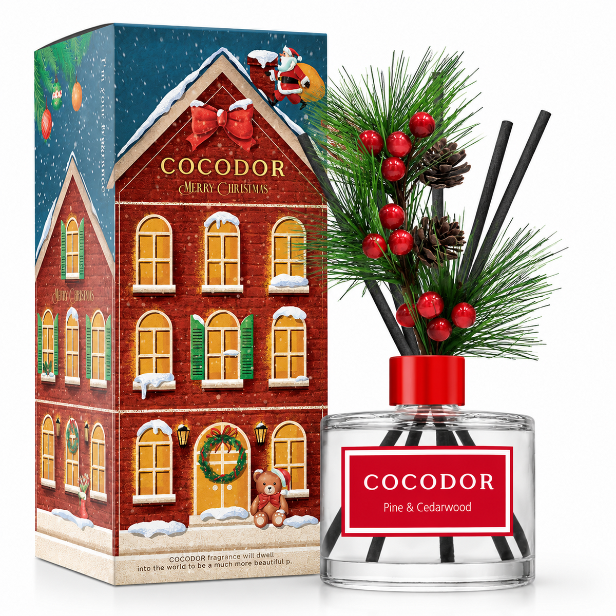 Cocodor Xmas Pine Leaves Diffuser 120ml, 200ml Pine & Cedarwood