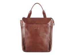 POCKET BAGPACK Torba na plecak ze skóry w kolorze koniaku