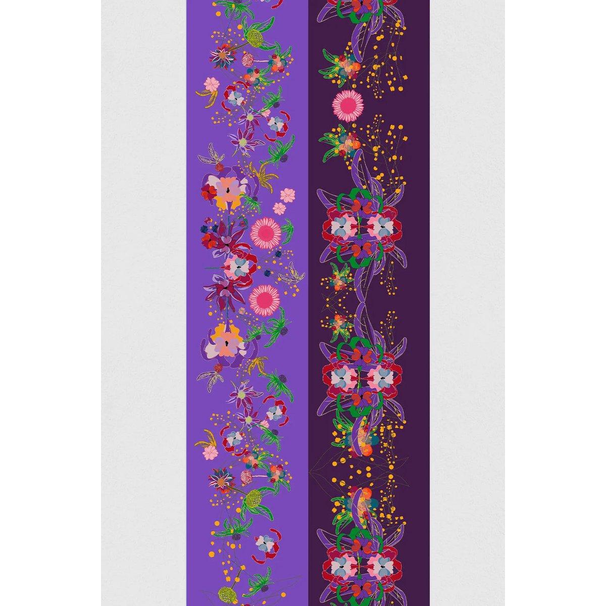 Virginieriou - Telephone shoulder "Scents" - 100% Recycled polyester Twill - blue/ shells - 128 cm x 5 cm